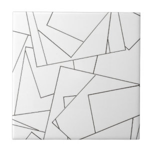 Black And White Geometric Tile