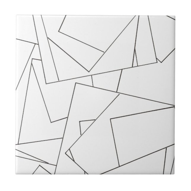 Black And White Geometric Tile (Front)