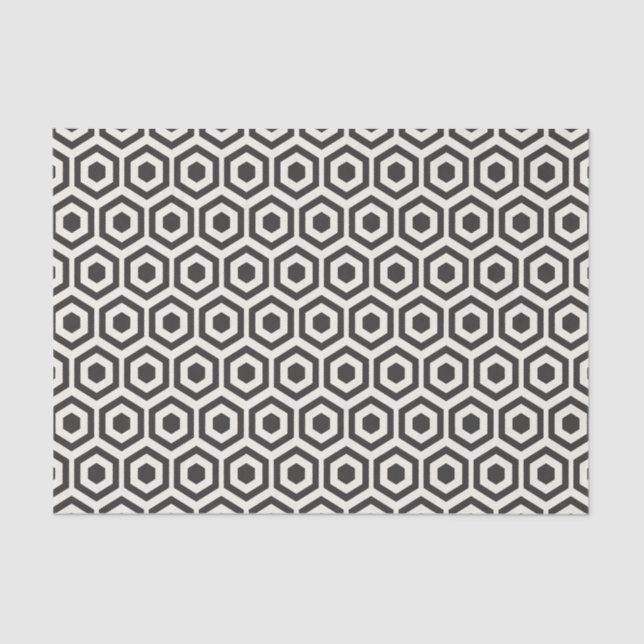 Black and White Geometric Tissue Paper (Front)