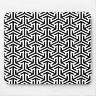 black and white geometrical modern pattern mouse pad