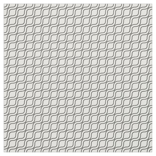 Black and white geometry snake pattern by the yard fabric (Swatch)