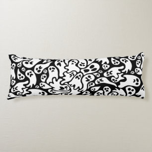 Black And White Ghost Pattern Body Pillow