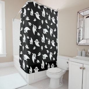 Black And White Ghosts Pattern Cute Halloween
