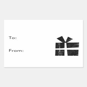 black and white gift tags