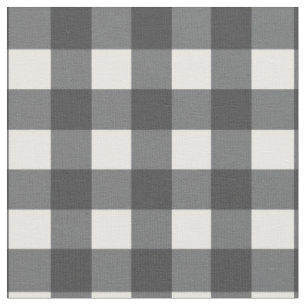 Black and White Gingham Fabric