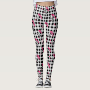 Black And White Gingham Leggings