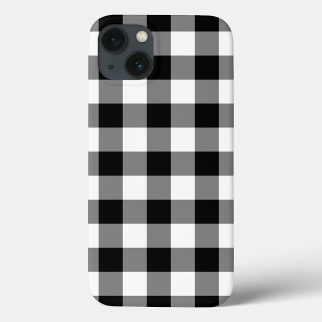 Black and White Gingham Pattern Case-Mate iPhone Case (Back)