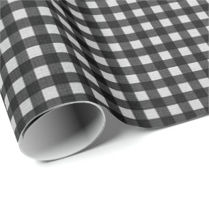 Black and White Gingham Wrapping Paper