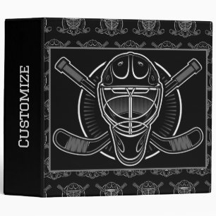 Black And White Goalie Mask Binder