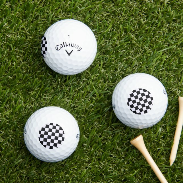 Black and White Golf Balls (Insitu Grass)