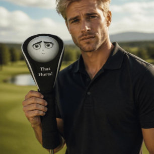 Black and White Golf head Cover