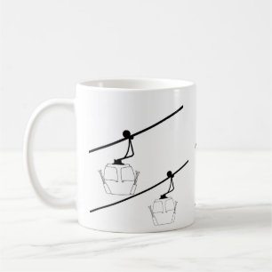 Black and white gondola coffee mug