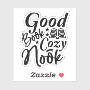 Black and White Good Book Cozy Nook