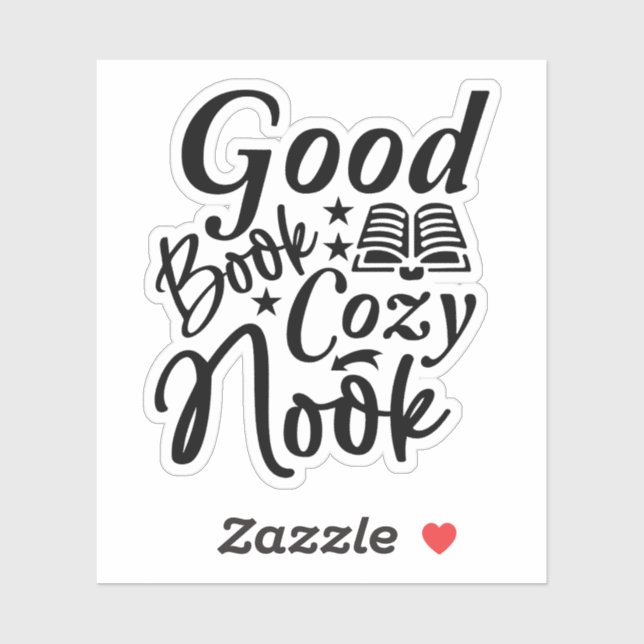 Black and White Good Book Cozy Nook  (Sheet)