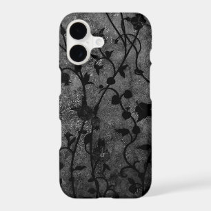 Black and White Gothic Antique Floral