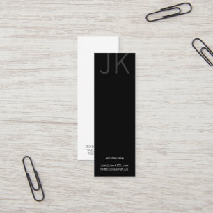 Black and White Gothic Mini Business Card