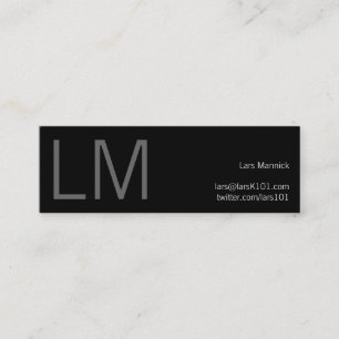 Black and White Gothic Mini Business Card