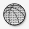 Black and White Gradient Basketball Paper Plates