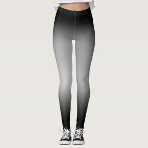Black and White Gradient Horizon Leggings