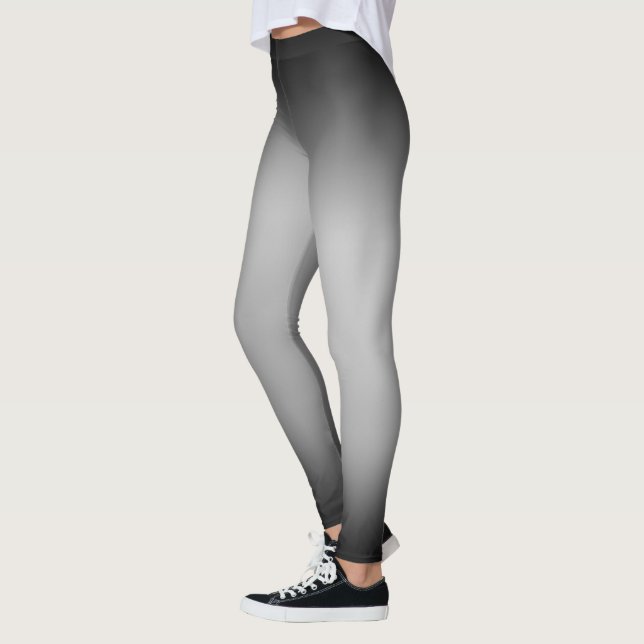 Black and White Gradient Horizon Leggings (Left)