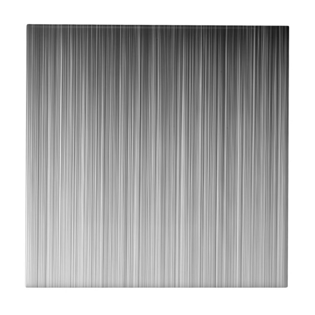 Black and White Gradient Line Design Tile (Front)