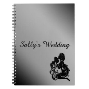 Black and White Gradient Personalized Notebook