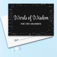 Black and White Graduate Words of Wisdom Advice