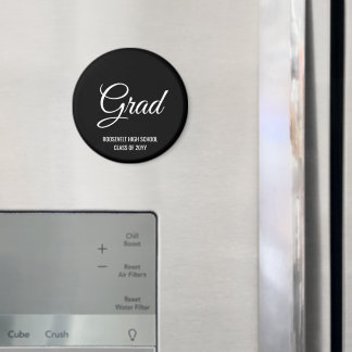 Black and White Graduation Party Memory Magnet