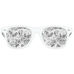 Black and White Graffiti Abstract Collage Retro Sunglasses
