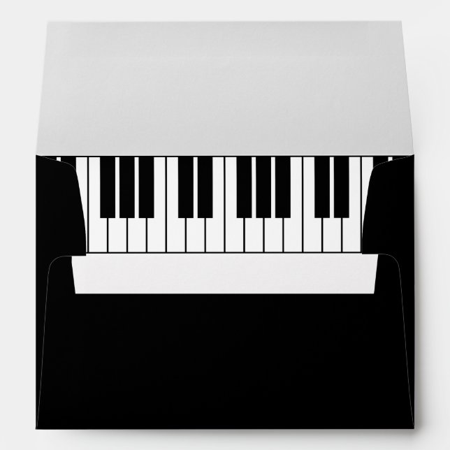 Black and white grand piano keys lined envelopes (Back (Bottom))