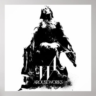 Black and white graphics poster