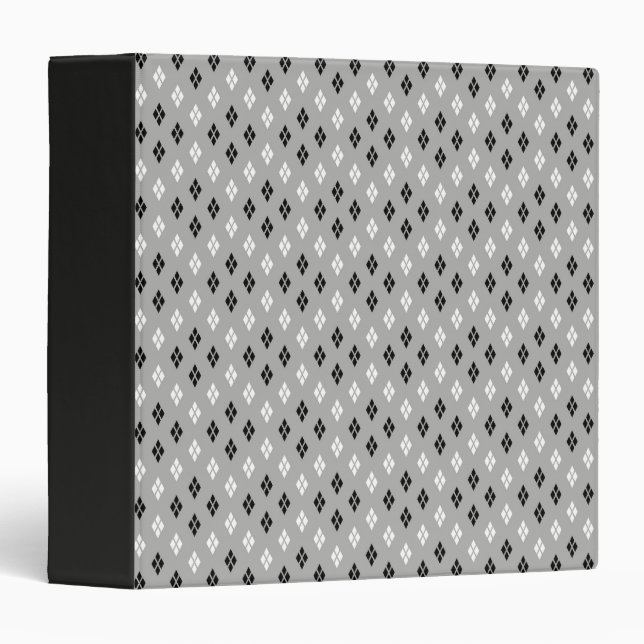 black and white grey geometric fine pattern binder (Front/Spine)