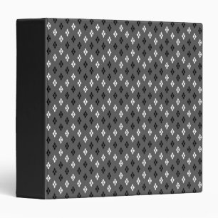 black and white grey geometric fine pattern binder
