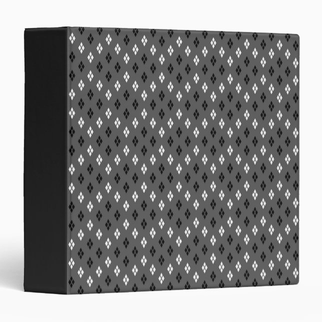 black and white grey geometric fine pattern binder (Front/Spine)