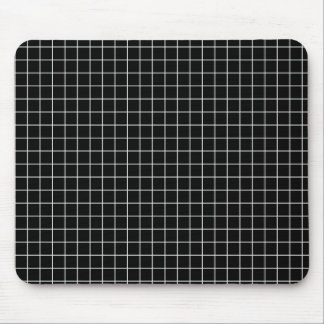 BLACK AND WHITE GRID MOUSE PAD