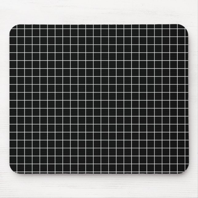 BLACK AND WHITE GRID MOUSE PAD (Front)