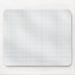 Black and White Grid Pattern on Paper Mouse Pad