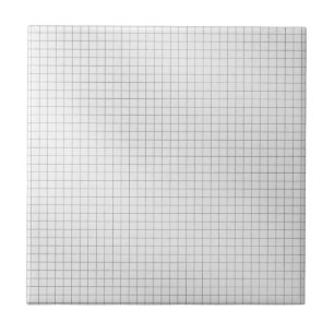 Black and White Grid Pattern on Paper Tile