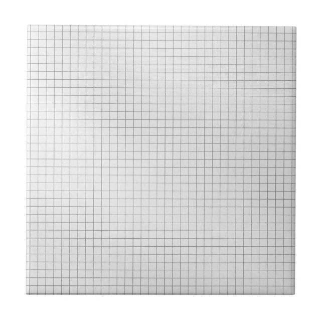 Black and White Grid Pattern on Paper Tile (Front)