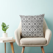 Black and white grid pattern throw pillow (Chair)