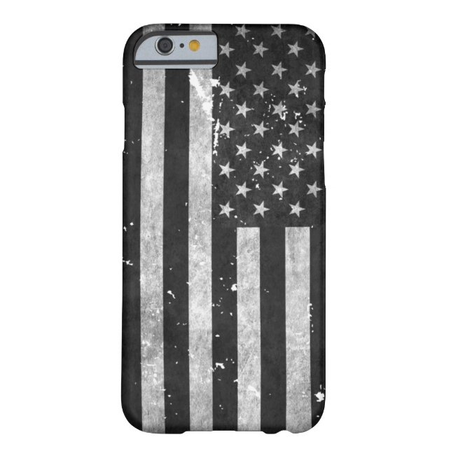 Black and White Grunge American Flag Case-Mate iPhone Case (Back)