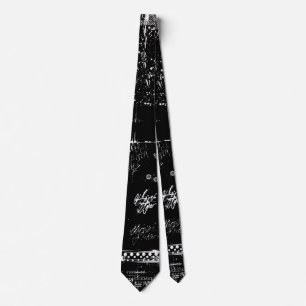 Black and white grunge Neck Tie