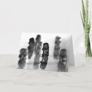Black and White Gummy Bears Card