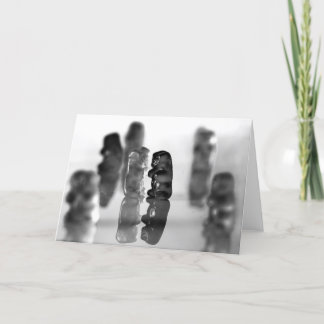 Black and White Gummy Bears Card