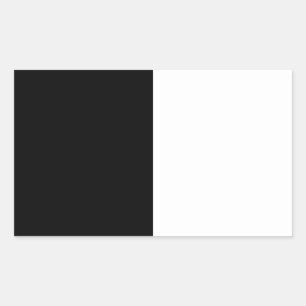 Black And White Half and Half graphic Sticker