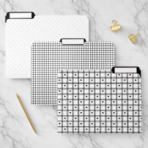 Black and White Half Circle Plaid Pattern