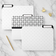 Black and White Half Circle Plaid Pattern