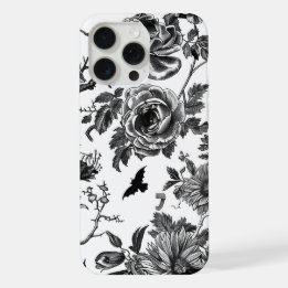 Black and White Halloween Case Optimized iPhone 15