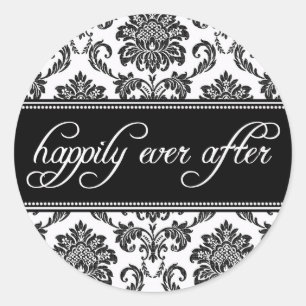 Black and White Happily Ever After Sticker