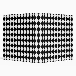 Black and White Harlequin  Binder